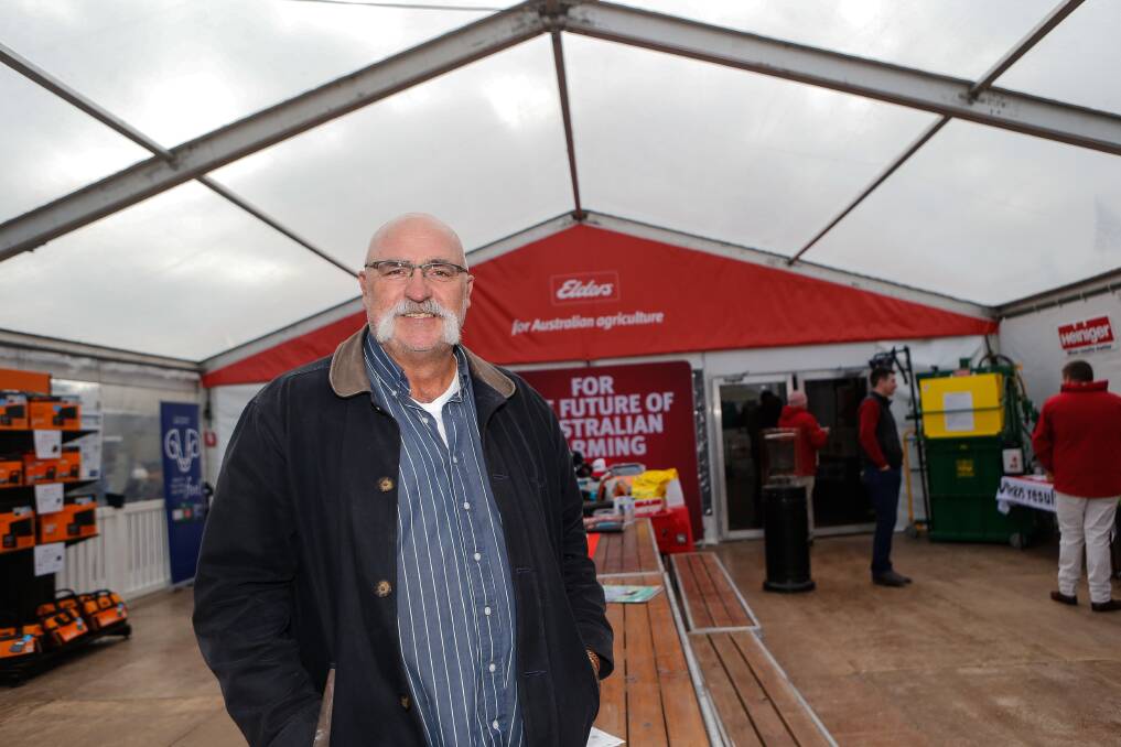Maiden event: Australian cricketing icon Merv Hughes ventured to Hamilton for his first ever taste of Sheepvention as the event returns from a two-year hiatus. Picture: Anthony Brady