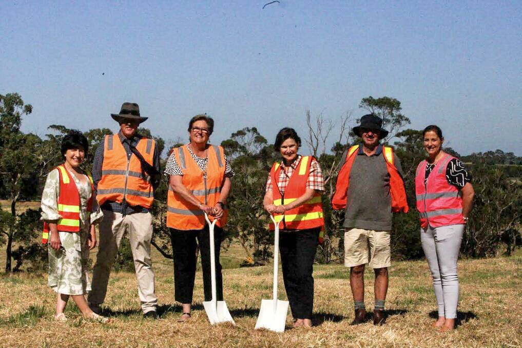 Ahead of the pack: Corangamite Shire Council - mayor Ruth Gstrein pictured centre left - has already opened up land in Timboon and Simpson for key worker housing.