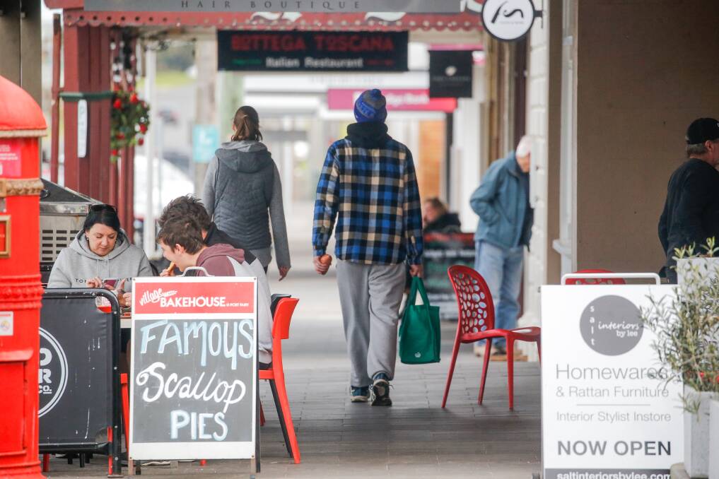 Cracking down: Moyne Shire Council has reverted its footpath trading guidelines back to pre-COVID rules, with strict limits on outdoor furnishings. Picture: Anthony Brady