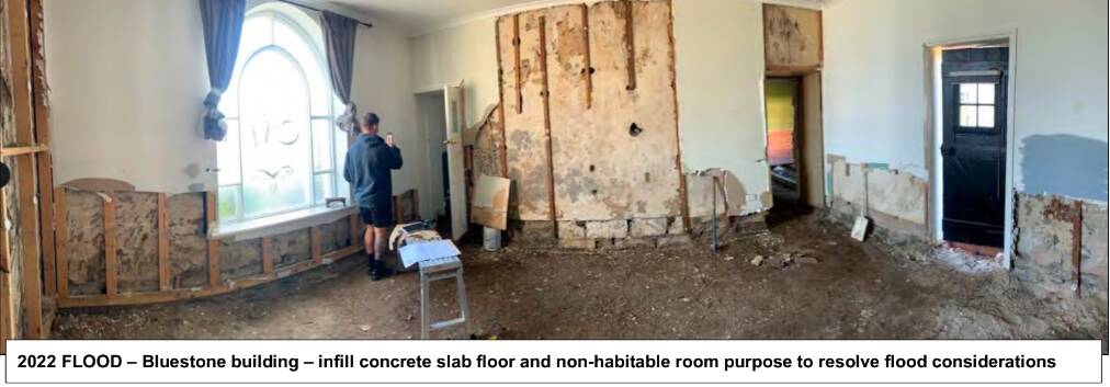 Damage to the dwelling caused by the October 2022 floods. Pictures supplied.