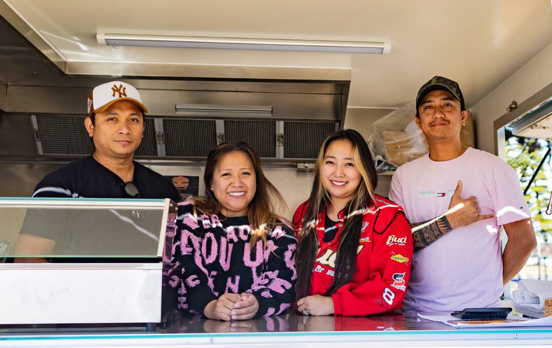 Alvin Mercado, Jhoi Mercado, Farrah Esteban and Elvin Esteban have opened Rolling Bites, a Filipino food van in Warrnambool. Picture by Anthony Brady