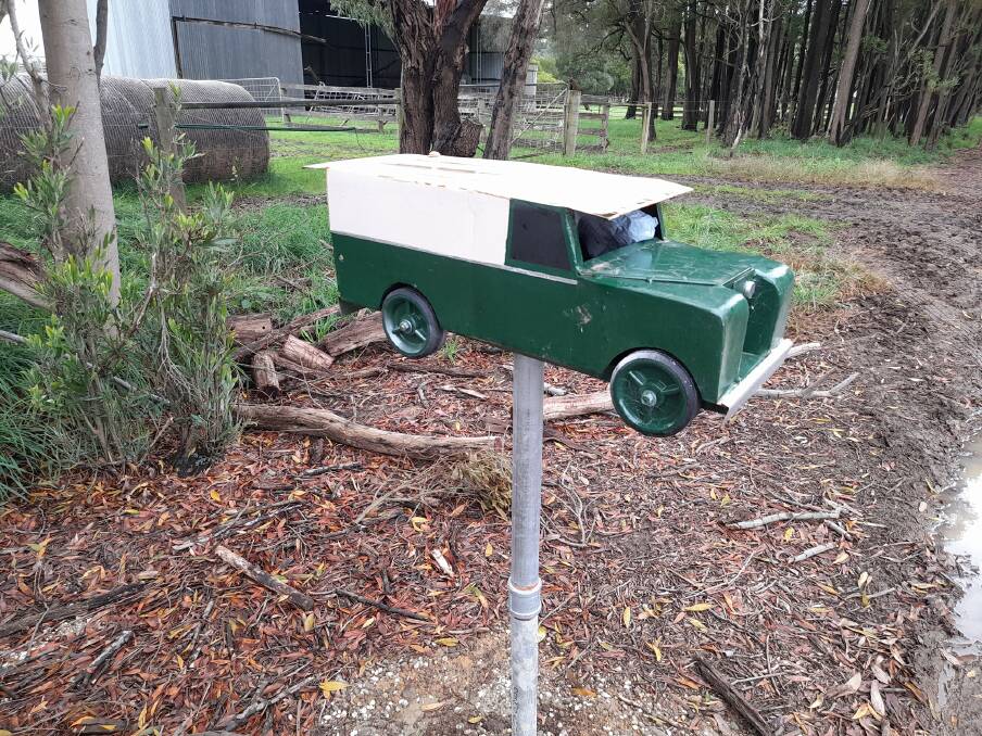 Adam Edge's Land Rover mailbox in Laang.