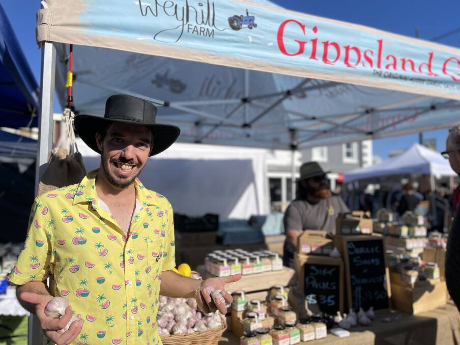 PUMPED: Weyhill Farm stallholder Solomon Edwards said he was excited to be at the Folkie again. While he'd been many times before, it was his first time manning a stall there. 