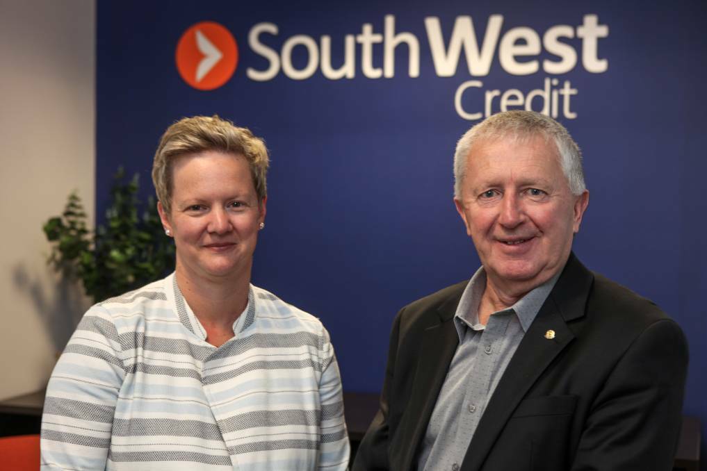South West Credit chair Jenny Waterhouse and CEO David Brown.