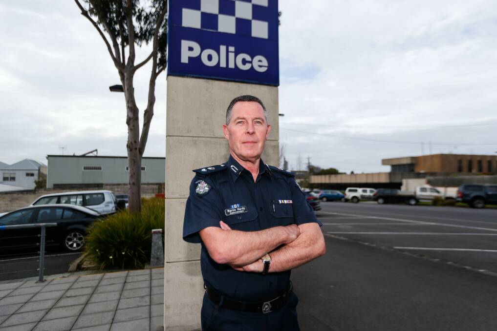 PROACTIVE: Superintendent Martin Hardy says police are working with community partners so those who are addicted to drugs are diverted and referred onto appropriate services. Picture: Anthony Brady