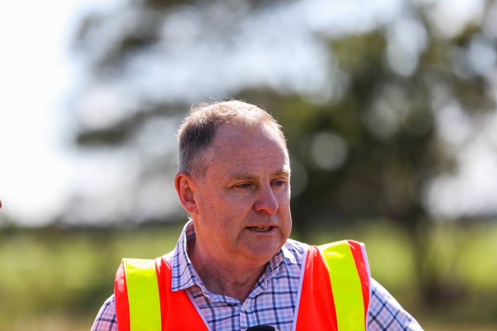 Chief regional roads officer Paul Northey during a visit to Warrnambool in 2019. 