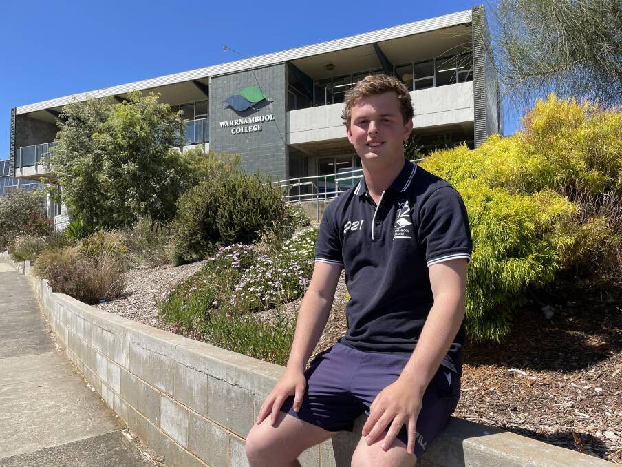 TOP STUDENT: Warrnambool College's David Dobson was named dux on Thursday morning. He's enrolled in the Navy's Gap Year program.