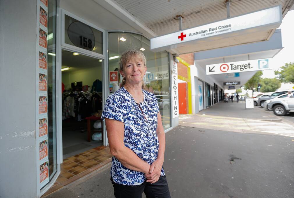 HELP NEEDED: Warrnambool Red Cross op-shop manager Helen McDowell. The store is desperate for more volunteers. Picture: Anthony Brady