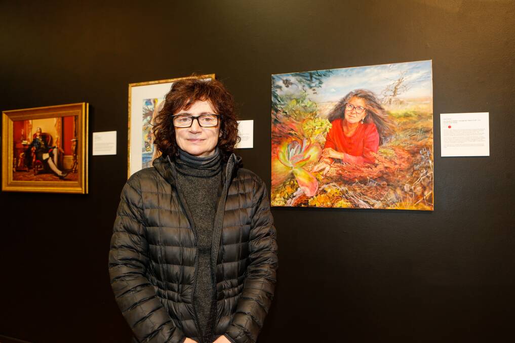 Terang's Irene Crusca has won the Archibool People's Prize with her portrait Ann Krause in Yambuk - amongst the 'Fabric of Life'.