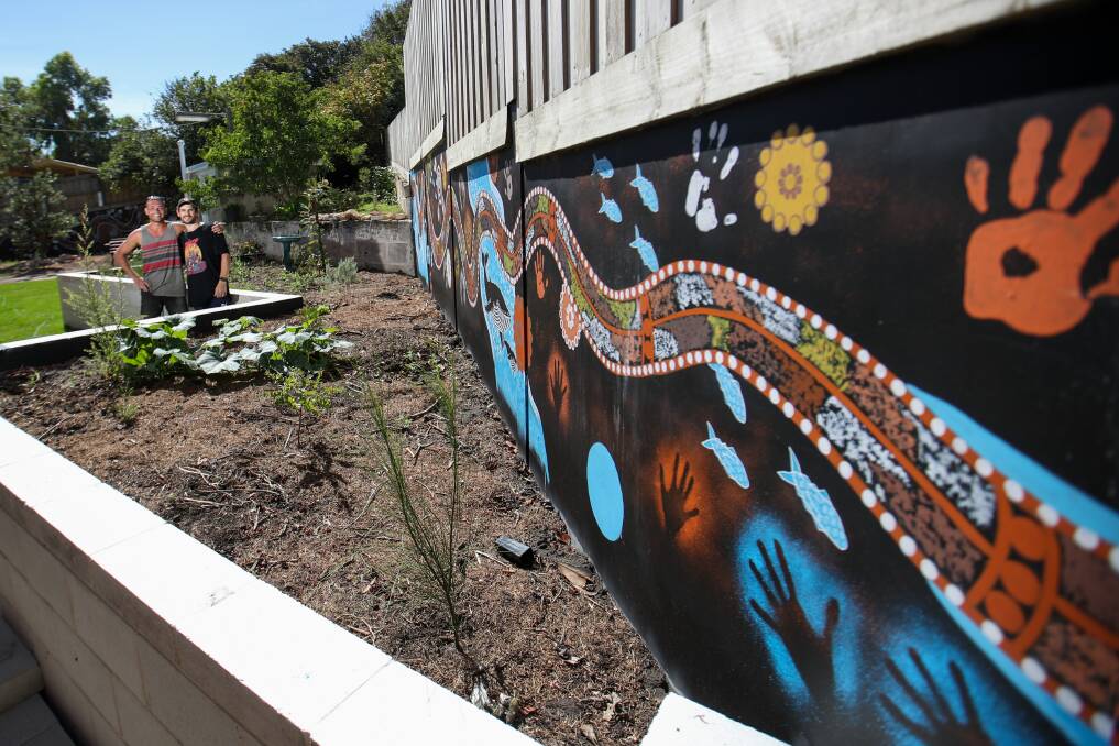 PROTECTION: Geebung said the rainbow serpent would protect home-owner Janet McLeod's family and all guests on the property. Picture: Morgan Hancock