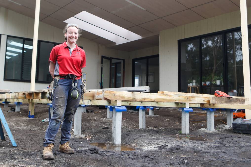 ONE OF FEW: Warrnambool tradeswoman Jacqueline Tippett joins just a handful of registered females on the tools in the city. Picture: Emma Stapleton