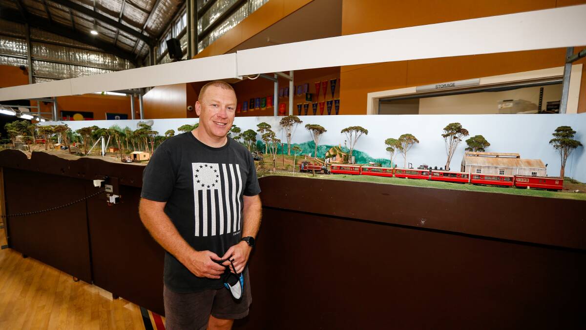 TUNNEL VISION: Warrnambool Model Railway Club's David McIntyre says all members are working hard to get the weekend's show up and running. Picture: Anthony Brady