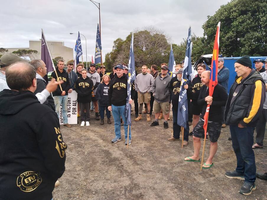 Tradies at Portland Aluminium are on strike after EBA negotiations reached a stalemate. Picture by Carl Millard