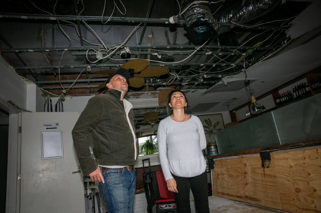 'EMOTIONAL ROLLERCOASTER': The end of lockdown was in sight for Matt and Carolina Starling until a fire did extensive damage to their restaurant. Photo: Geoff Jones