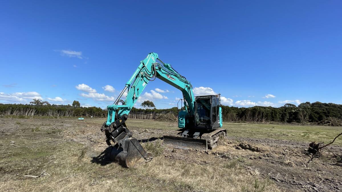 Clearing land in Tasmania. Picture by Duncan Bailey