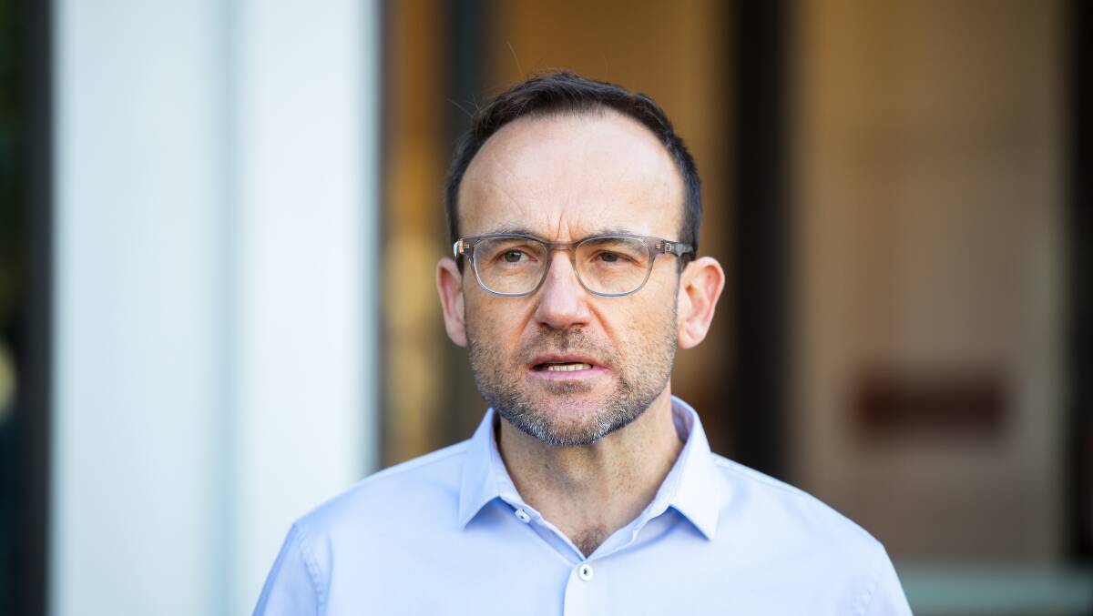 Adam Bandt stopped short of calling for Senator Thorpe to leave parliament. Picture by Sitthixay Ditthavong