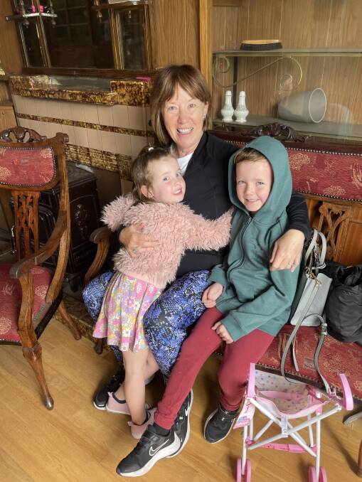 Maeve, 4, and Finn, 6, McMahon seeing their grandma Mary O'Rourke in Killarney, Ireland for the first time in three years. The McMahon's from Warrnambool could not travel overseas due to COVID-19 pandemic restrictions.