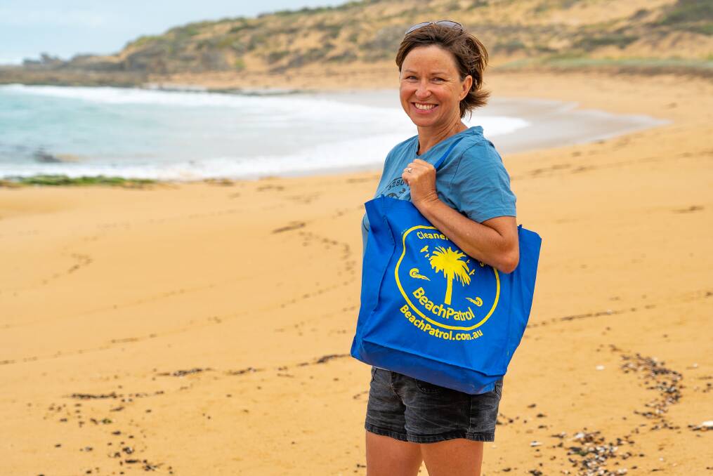 ECO WARRIOR: Colleen Hughson is passionate about cleaning up beaches.