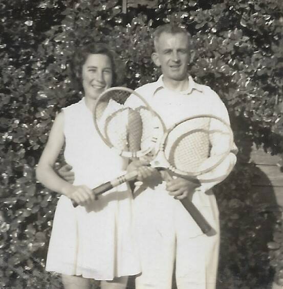 FAMILY: Lorraine and her father in Warrnambool in 1949. Her father never had a tennis lesson himself but coached his daughter until her talent was picked up by Australian tennis player and coach Harry Hopman. Hopman recommended she move to Melbourne to be coached.