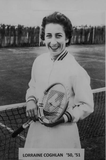 TENNIS: A photograph of Lorraine Coghlan from the 1950s hangs at Warrnambool Lawn Tennis Club. Her name is also immortalised on the honour board.