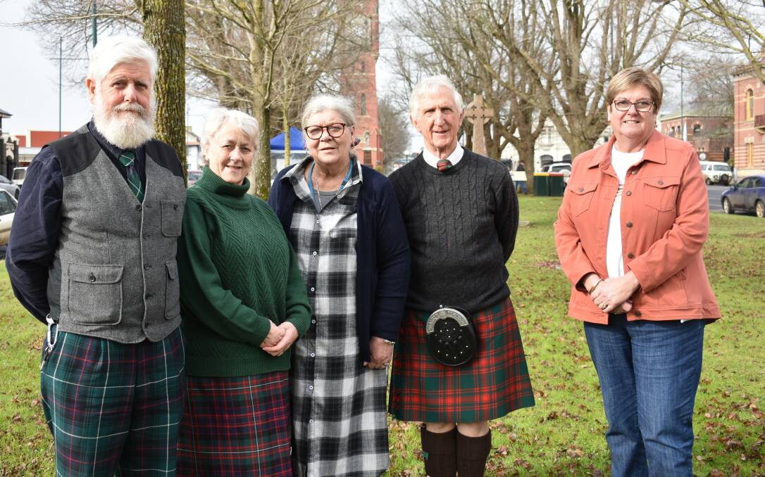 ORGANISERS: Some of the 2022 Robert Burns Scottish Festival committee members Norman and Jan MacDonald, Catherine O'Flynn and Ruth Grstein and festival chairperson Dr John Menzies OAM (second from right). Pictures: Lillian Altman