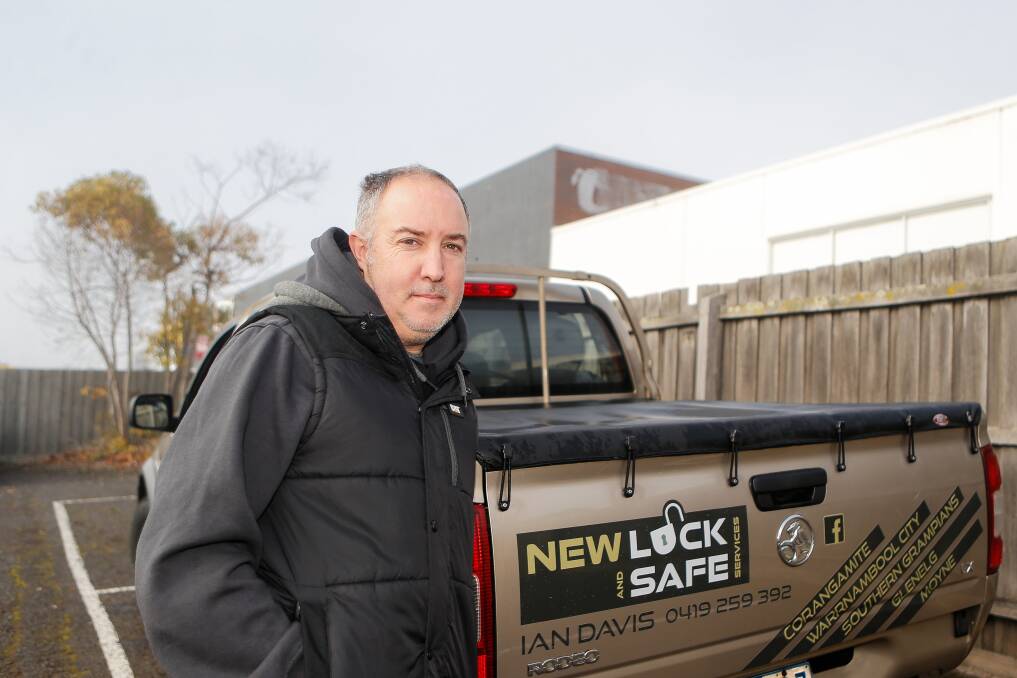 NEW BUSINESS: Locksmith Ian Davis has branched out opening his own business to service the south-west. It will be a mobile service. Picture: Anthony Brady