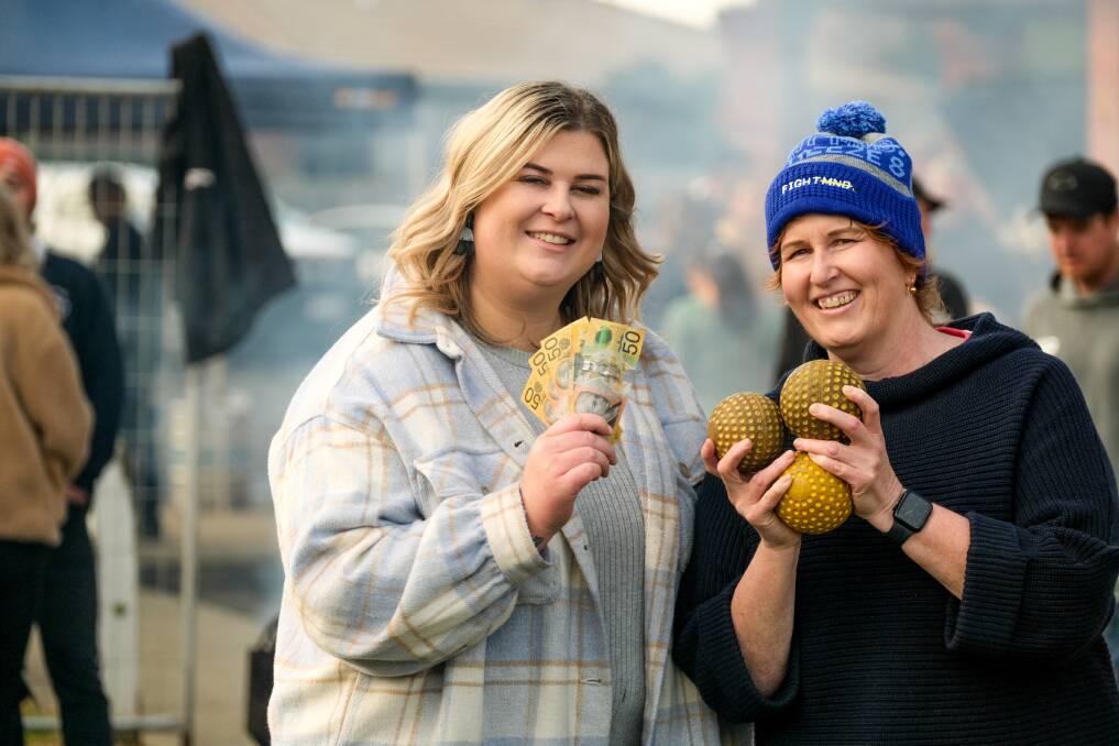 FUND-RAISER: Allansford Hotel's Jordy Muller and proprietor Dianna McLean at the first Big Freeze event at the venue. The venue raised more than $17,500 through the FightMND charity event. Picture: Chris Doheny