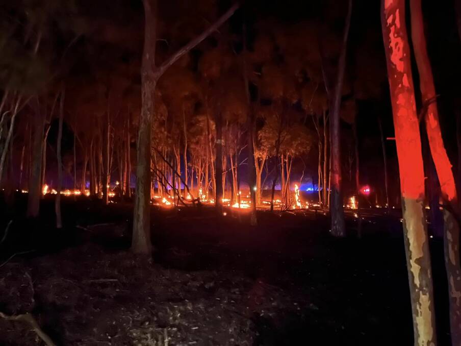 Police are investigating a suspicious fire near Nigretta Falls on Friday night that damaged about 30 hectares of land. 