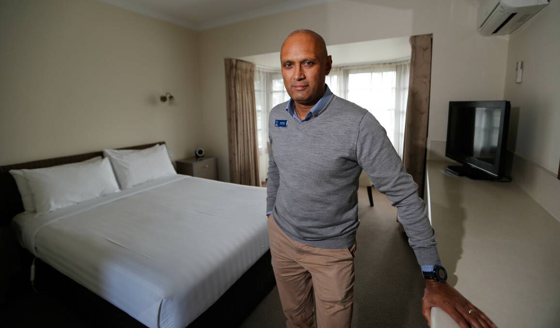 Warrnambool Best Western Olde Maritime Motel owner Raj Patel said bookings for the May Racing Carnival booked out a year in advance. Picture by Anthony Brady