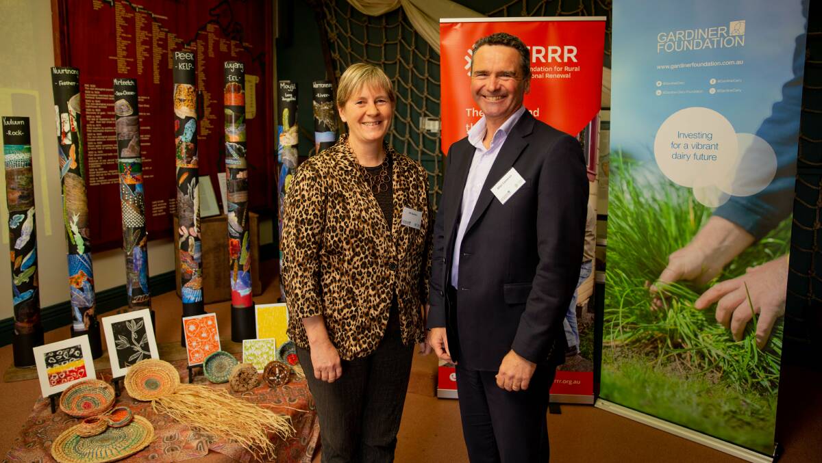 COMMUNITY: Foundation For Rural and Regional Renewal place lead Jill Karena and Gardiner Dairy Foundation chief executive Allan Cameron in Warrnambool on Wednesday. Picture: Chris Doheny