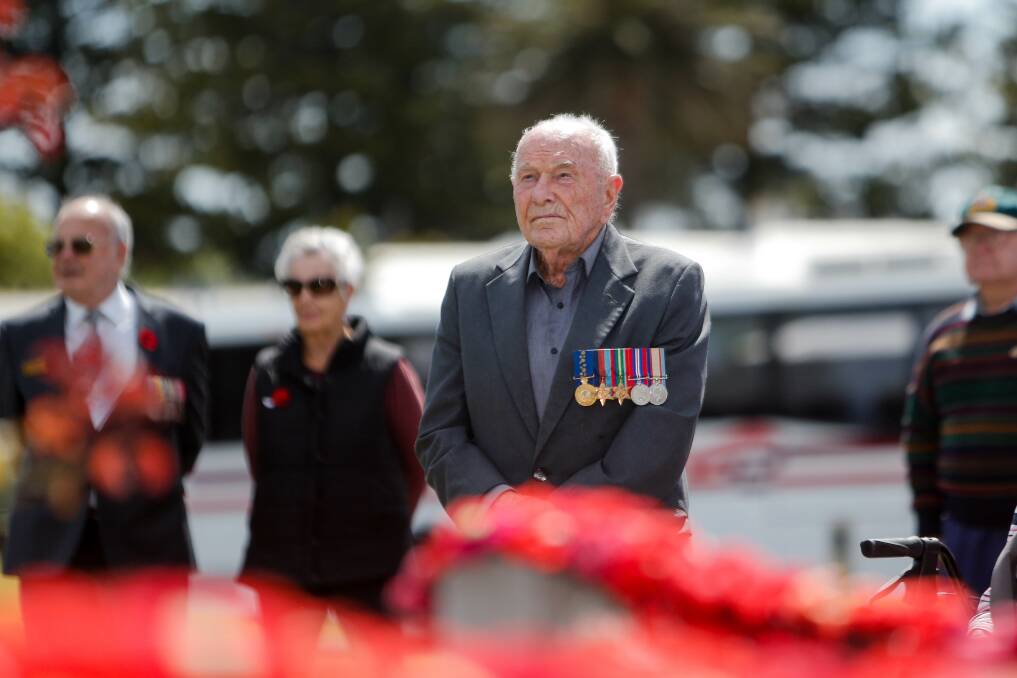 ANZAC: World War Two veteran Wally Robertson. Picture: Anthony Brady