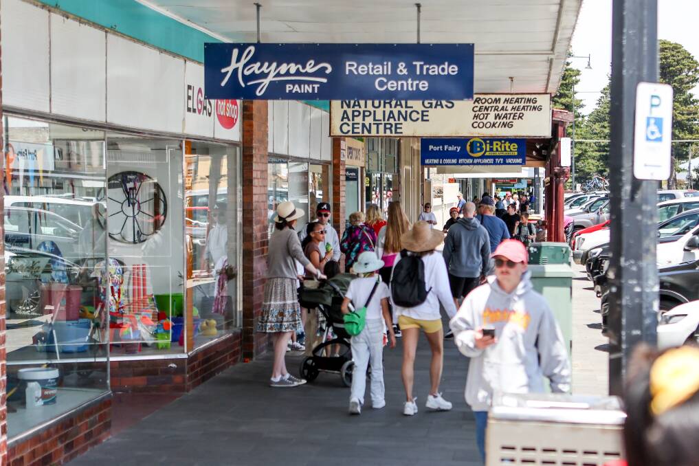 The streets of Port Fairy were busy on January 1, 2024. Picture by Anthony Brady