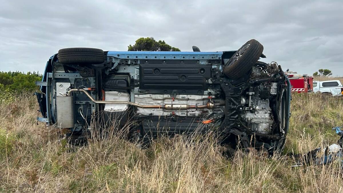 The vehicle involved in a crash at Yambuk on December 30, 2023.