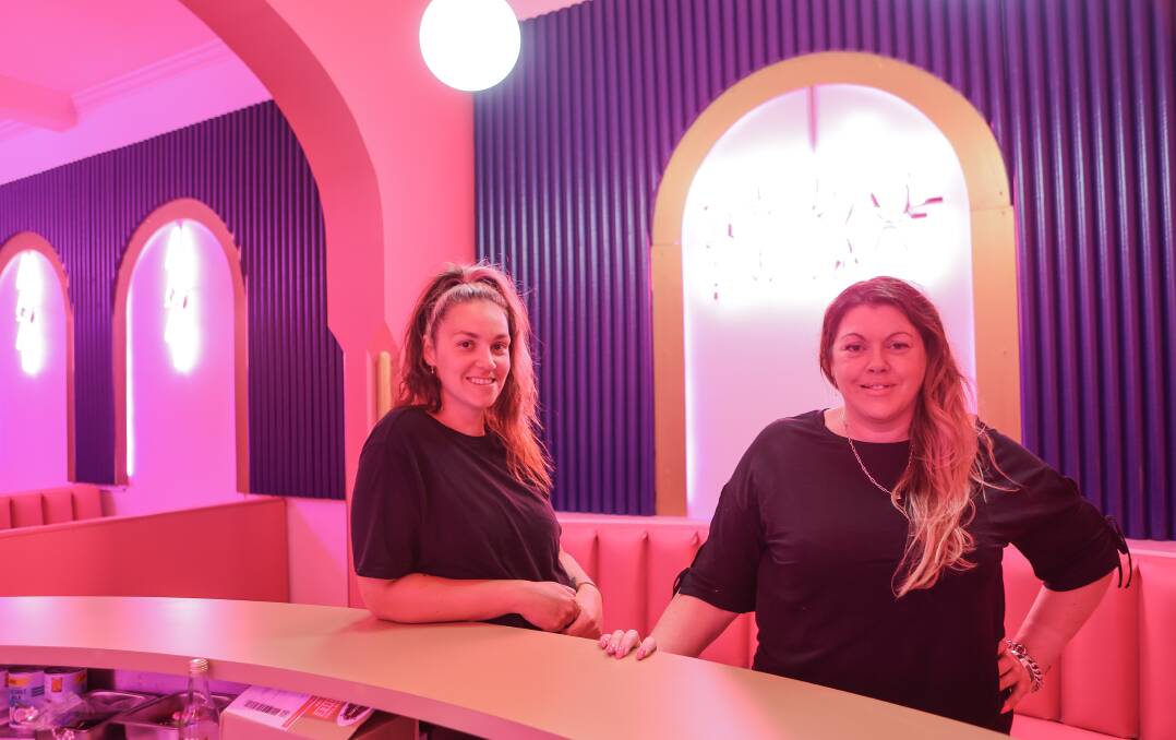 Hoozy Boozy manager Brooke Hebertson and owner Catherine Kelson at the new Warrnambool bar which opened today. Picture by Anthony Brady