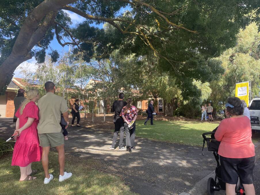 SOLD: More than 35 people attended this auction at 37 Membery Way, in Warrnambool on Saturday with a bumper number of properties up for grabs. Picture: Lillian Altman