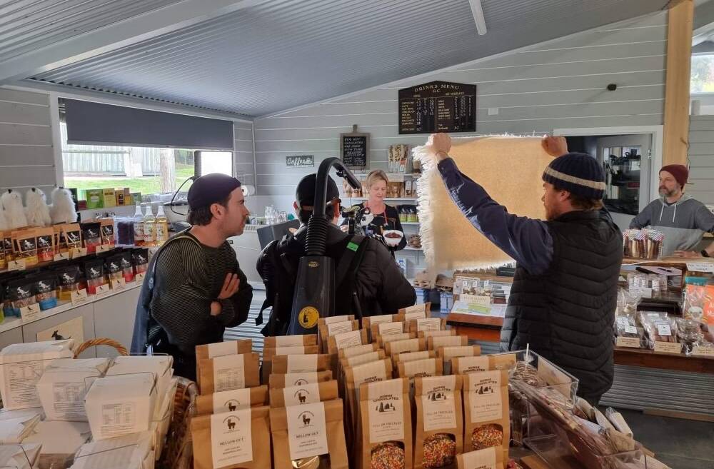 COOKING SHOW: The Taste of Australia with Hayden Quinn crew filming a segment at Gorge Chocolates