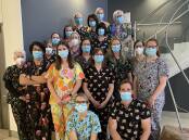 NURSES: South West Regional Cancer Centre staff got to wear Gorman scrubs to celebrate International Nurses Day. Picture: Lillian Altman