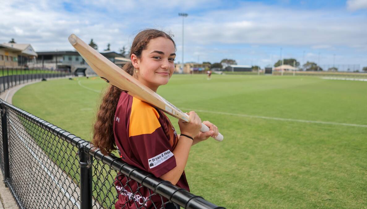 Teenager Marnie Beks is embracing the chance to open Nestles' batting this season. Picture by Anthony Brady