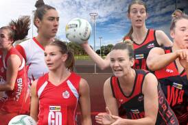South Warrnambool's Meg Kelson, Ally O'Connor and Carly Watson will face Cobden's Sarah Moroney, Jaymie Finch and Sophie Blain in Saturday's Hampden league open grand final. Pictures by Meg Saultry, Eddie Guerrero, Justine McCullagh-Beasy, 