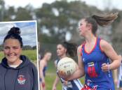 (Inset) Terang Mortlake coach Sharni Moloney; (main) Alice Suhan, pictured in 2020, is one of three former juniors returning in 2023.