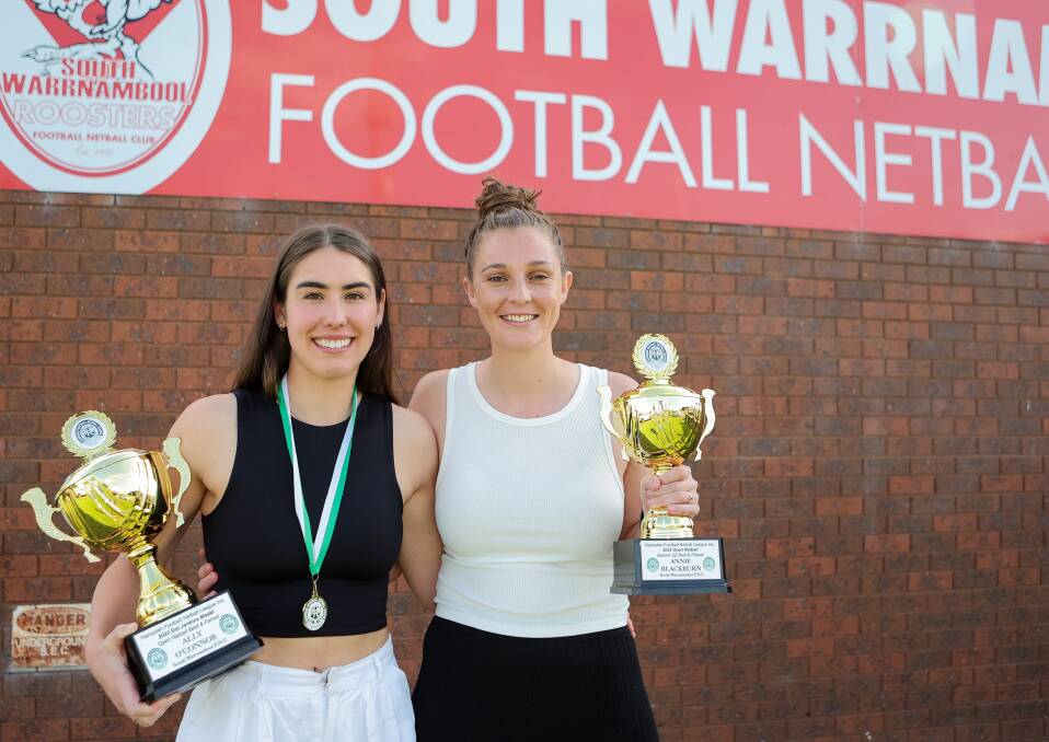 South Warrnambool's Ally O'Connor and Annie Blackburn finished one and two in the Dot Jenkins Medal count. Picture by Anthony Brady