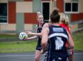 PURPOSE: Nirranda's Katie Ryan drives out of defence earlier this year. Picture: Anthony Brady