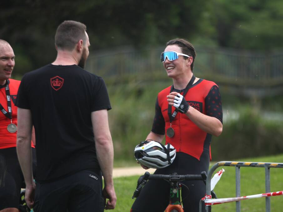 Eddie Worrall was all smiles after finishing his first Dirty Warrny. Picture by Meg Saultry