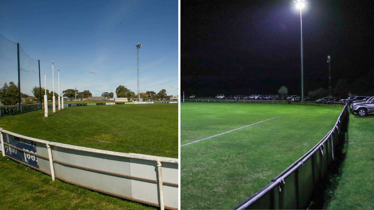 Cobden Recreation Reserve (left) and Mortlake Recreation Reserve (right) would host the back-to-back gifts on the weekend of October 15.
