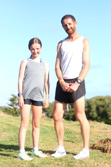 Melbourne's Rose Jarvis and Warrnambool's Ben Wallis were the fastest female and male in the fourth-and-final Flaggy 5. Picture by Meg Saultry