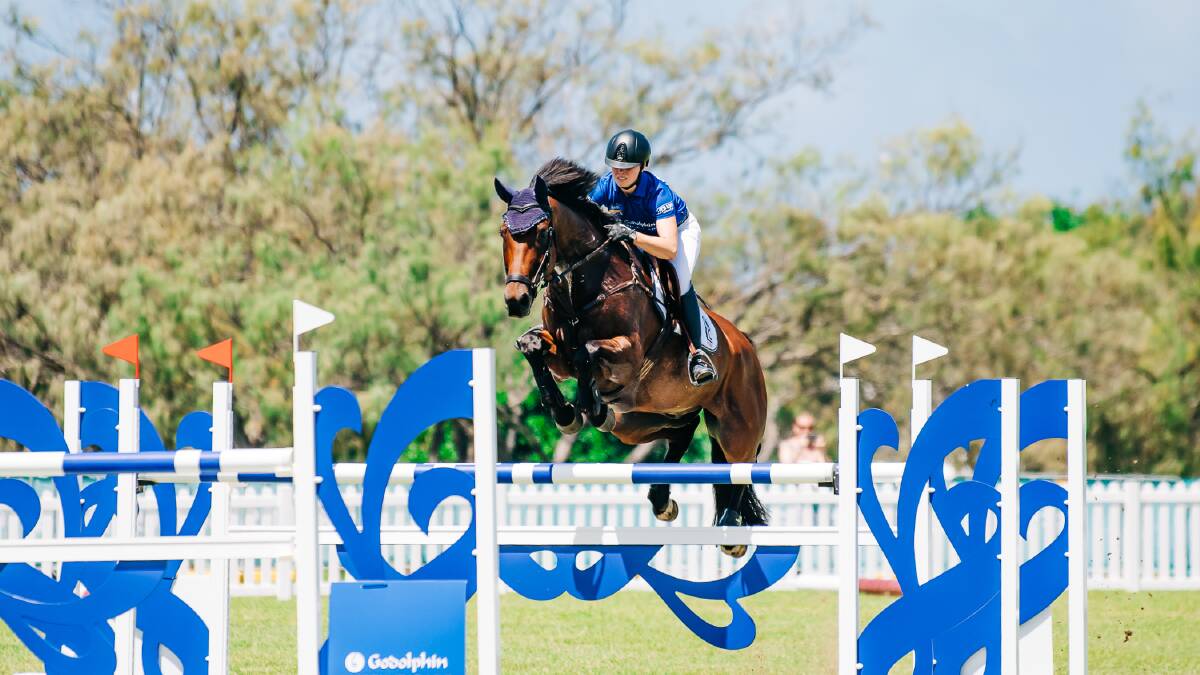 NERVES OF STEEL: Jessica Pateman and Celso in action at the Magic Millions show jumping event on Sunday. Picture: Sam Cavallo