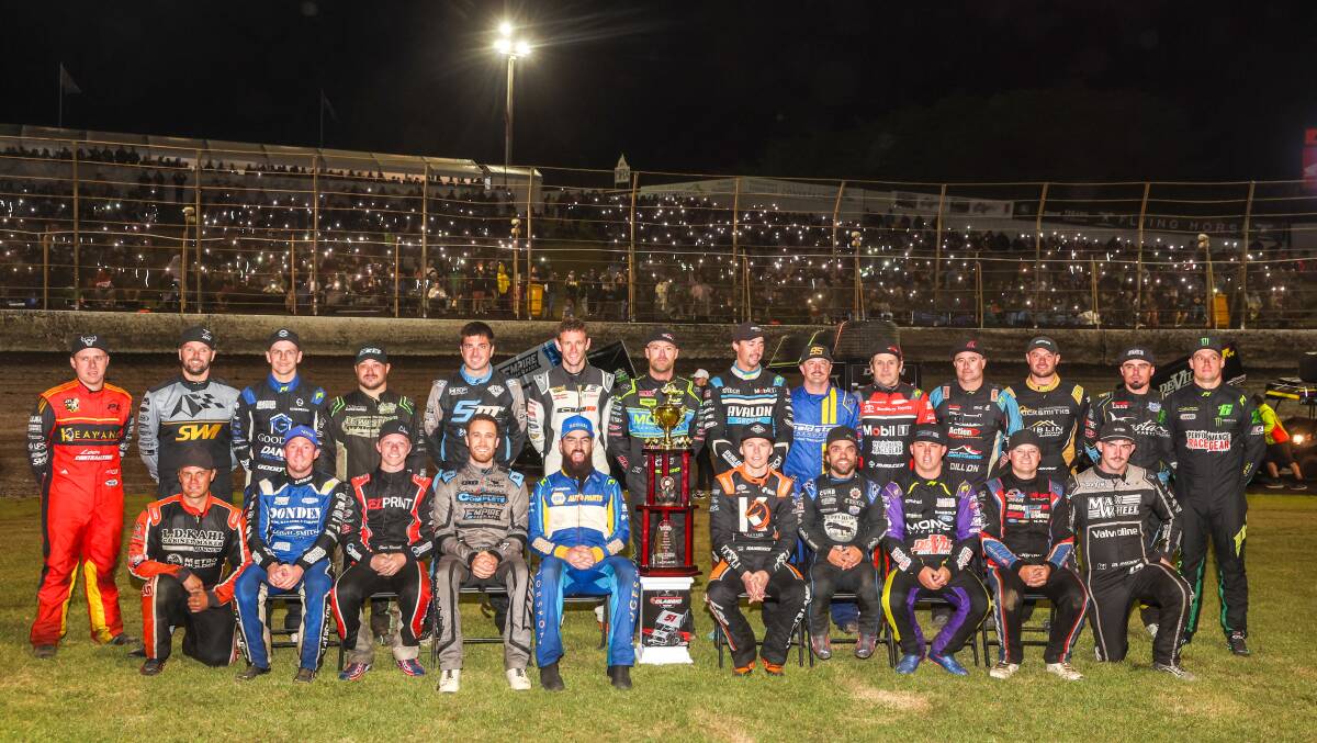 The 24 drivers who contested the Grand Annual Sprint Classic final. Picture by Eddie Guerrero