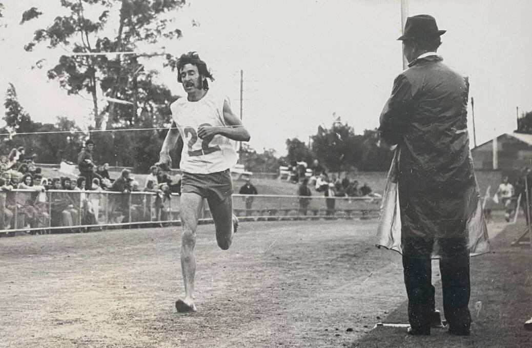 Laurie Heffernan wins the one-mile final at the Stawell Gift in 1973. Picture supplied