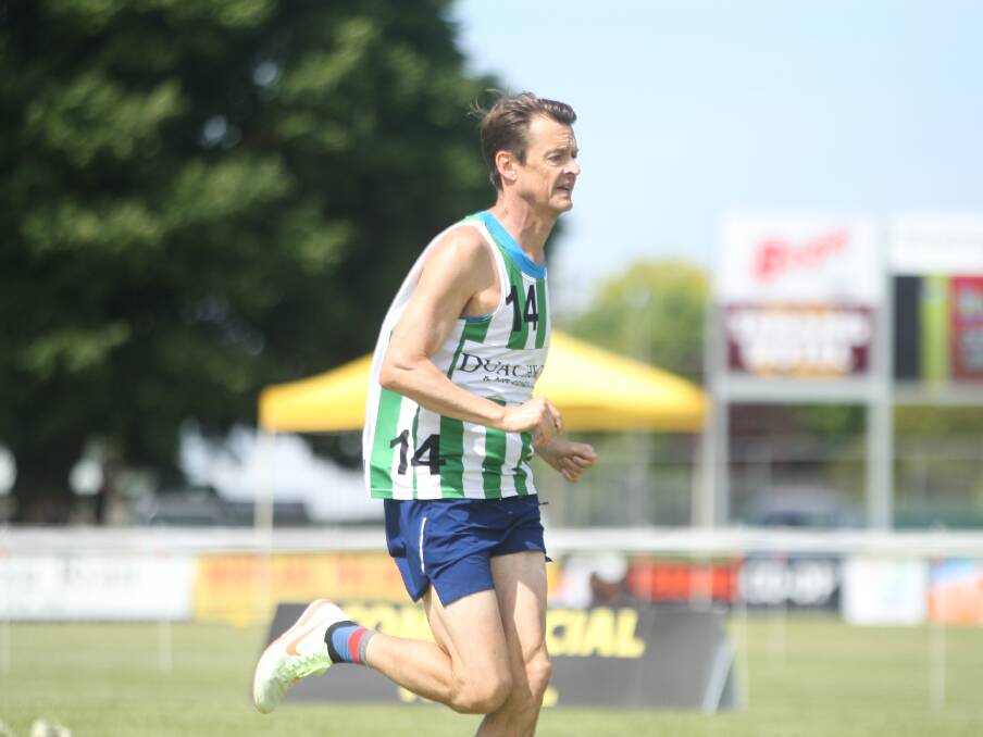 Warrnambool's Richard Wade in action at the Terang Gift earlier this month. Picture by Meg Saultry