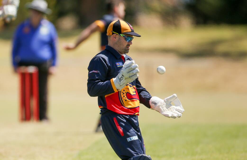 GOLDEN GLOVES: North Warrnambool Eels' Ross Levett was in fine form both in front and behind the wicket on Saturday. Picture: Chris Doheny
